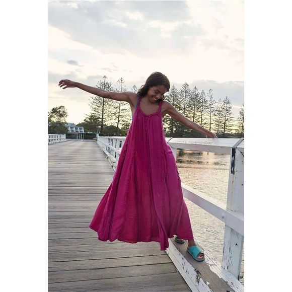 Free People McKinley Ruffle Maxi Dress Size XS - Picture 1 of 9